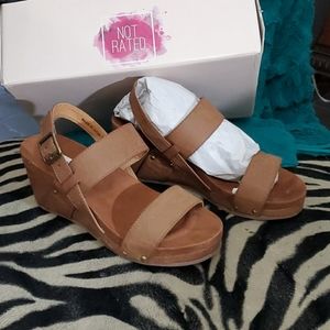 Not Rated wedge sandles